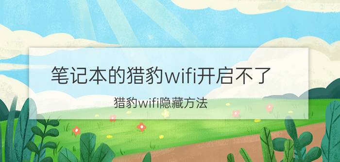 笔记本的猎豹wifi开启不了 猎豹wifi隐藏方法？